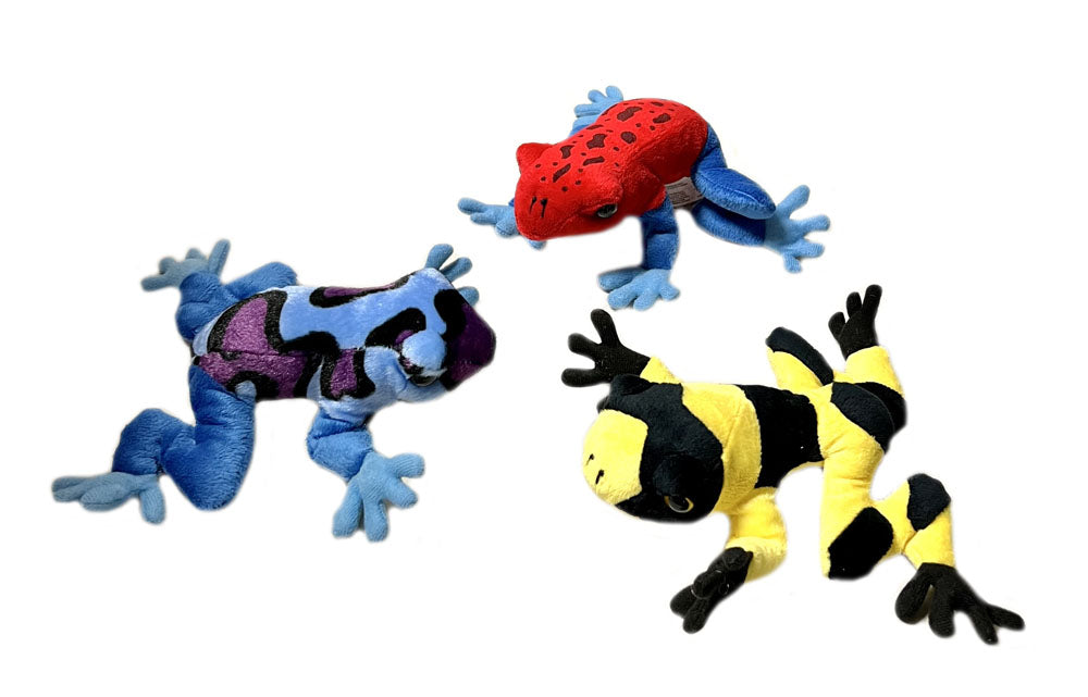 Assorted Plush Poison Dart Frogs