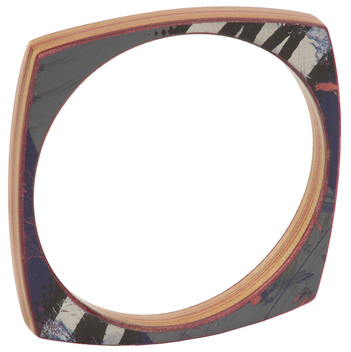 Recycled Skateboard Square Bangle