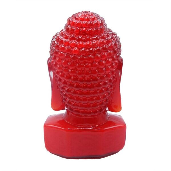 Large Guanyin Red Glass Buddha Head