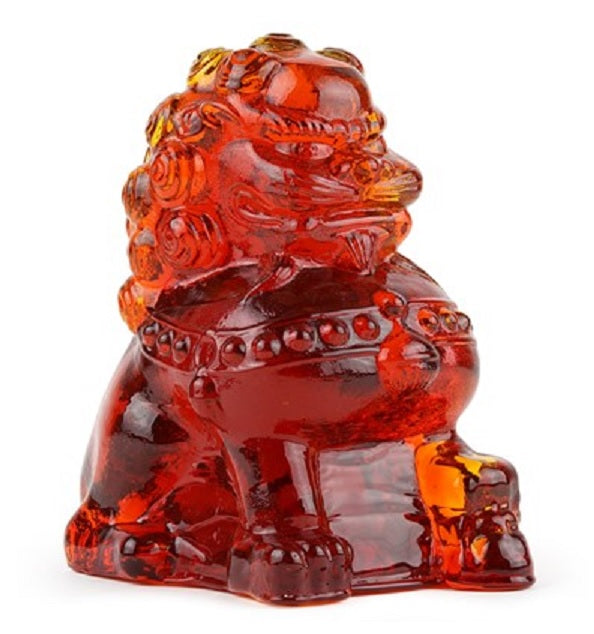 Red Glass Foo Dog
