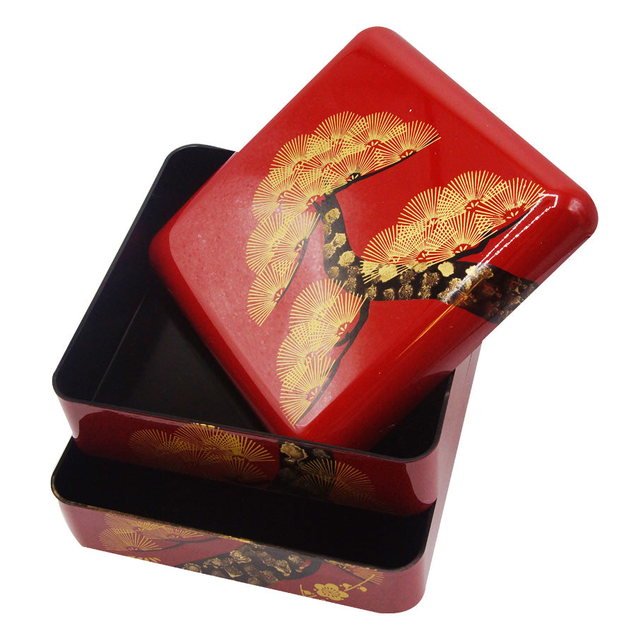 Japanese Red Lacquer Jubako Box