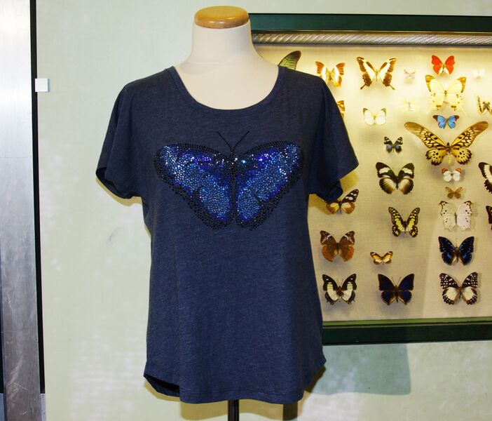 Ladies Rhinestone Butterfly Tee