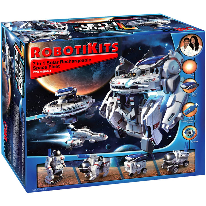 Robotikits 7-In-1 Solar Rechargeable Space Fleet