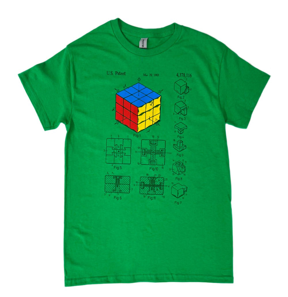 Adult Rubik's Cube Schematic Diagram T-Shirt