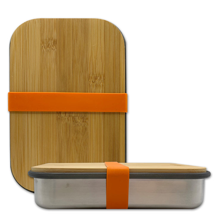 Stainless Steel and Bamboo Sandwich Box