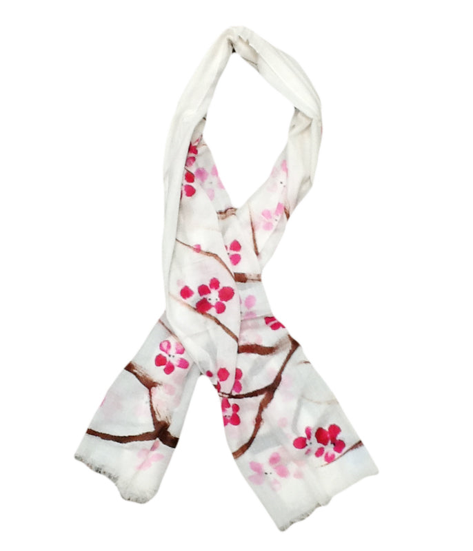 Cherry Blossom Wool Scarf