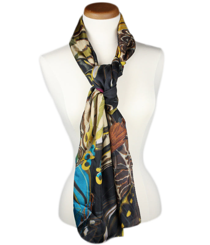 American Museum of Natural History Butterfly Silk Scarf
