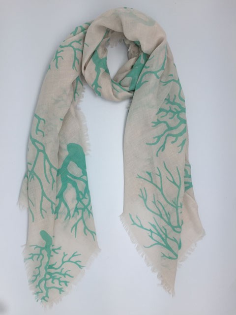 Coral Design Scarf