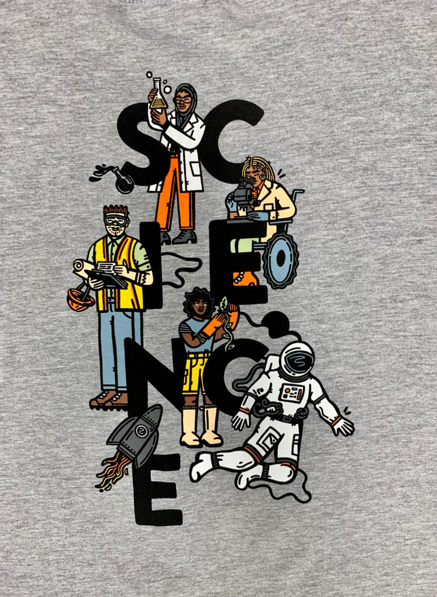 Adult Gray SS All Science T-Shirt