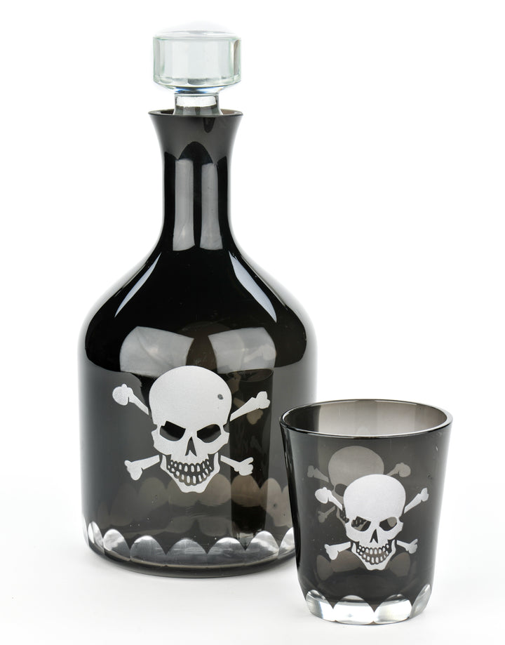 Skull Decanter and Tumbler Set
