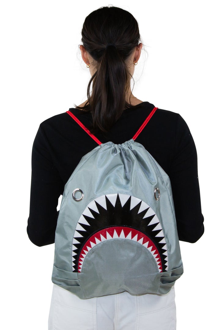 Nylon Shark Drawstring Backpack