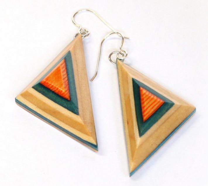 Skateboard Triangle Earrings