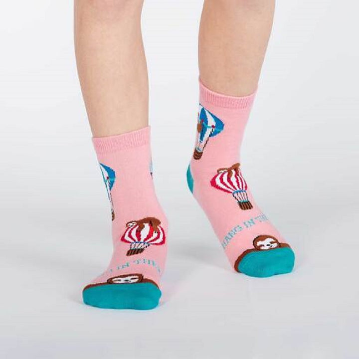 Child's Sloth Balloon Crew Socks