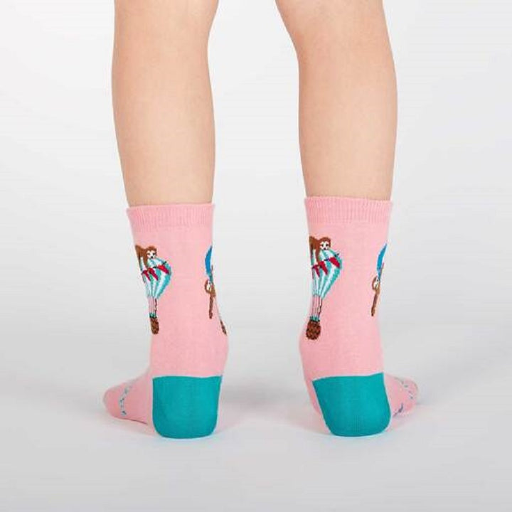 Child's Sloth Balloon Crew Socks