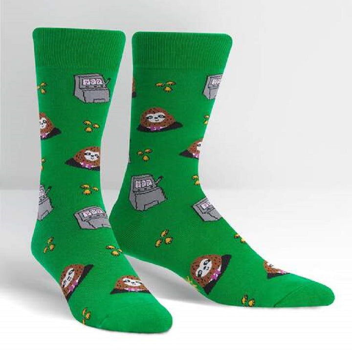Adult Sloth Slot Machine Crew Socks