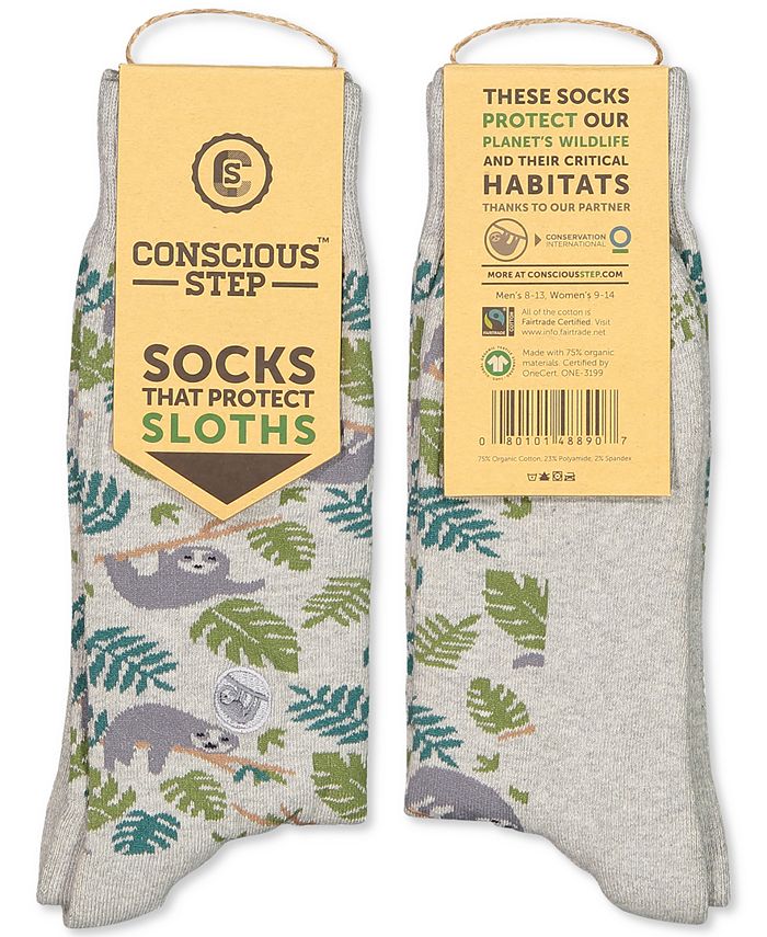 Adult Eco-Friendly Sloth Socks