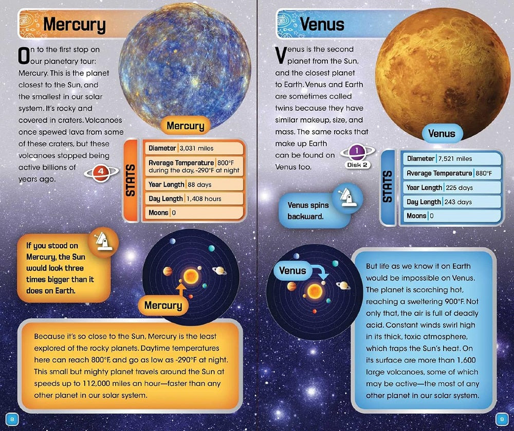 Space Explorer Guidebook and Projector pages