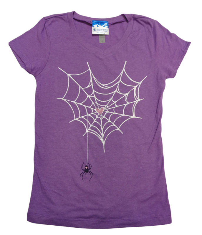 Girls Heart Spider Web Tee