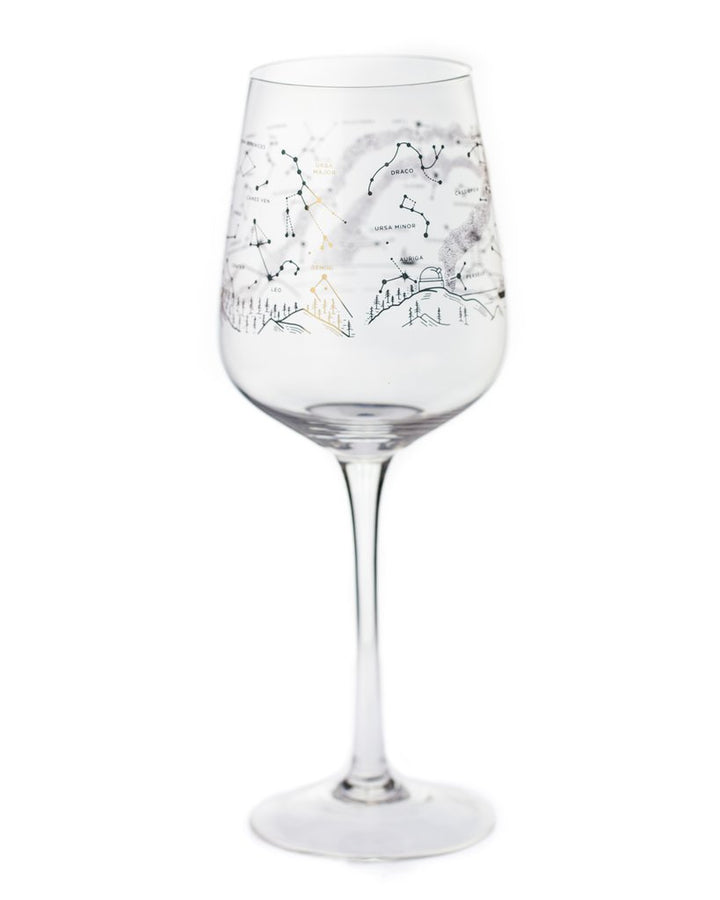 Starry Night Stemmed Wine Glass
