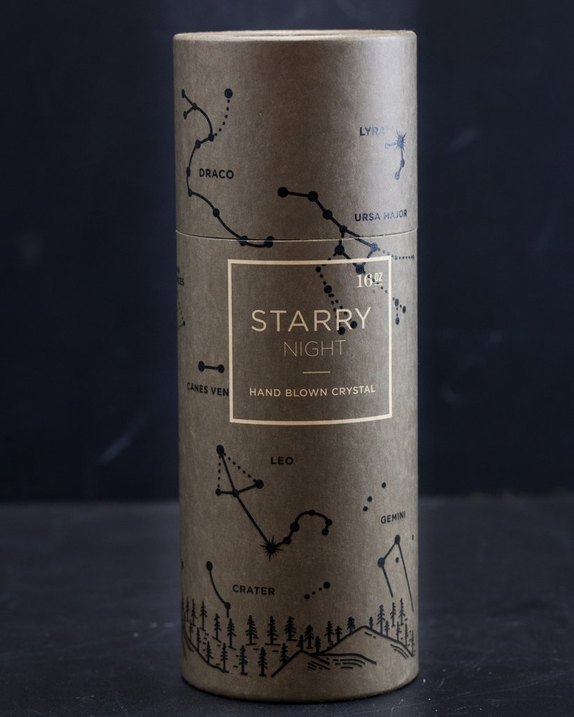 Starry Night Stemmed Wine Glass