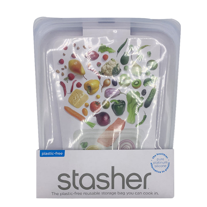 Stasher Half-Gallon Clear Reusable Storage Bag