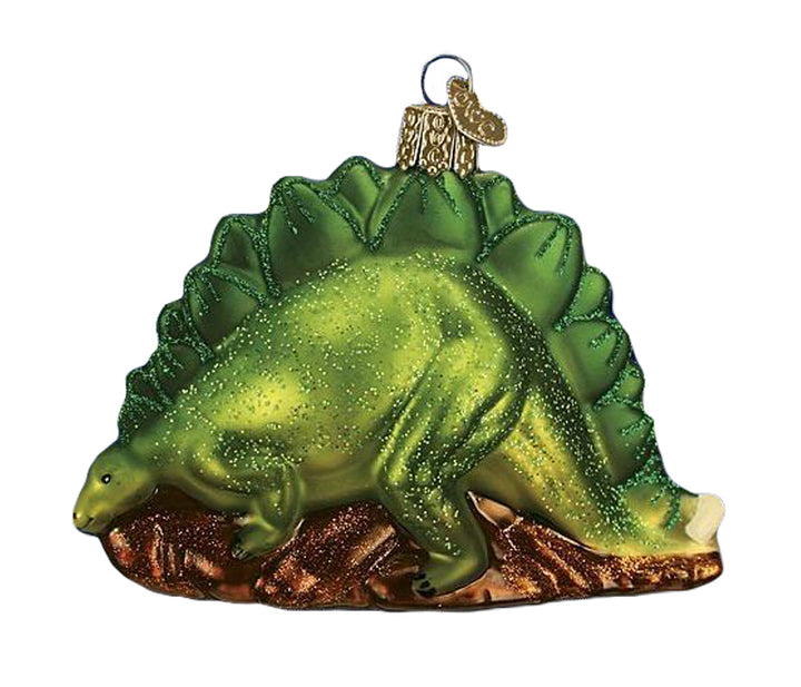 Stegosaurus Glass Ornament