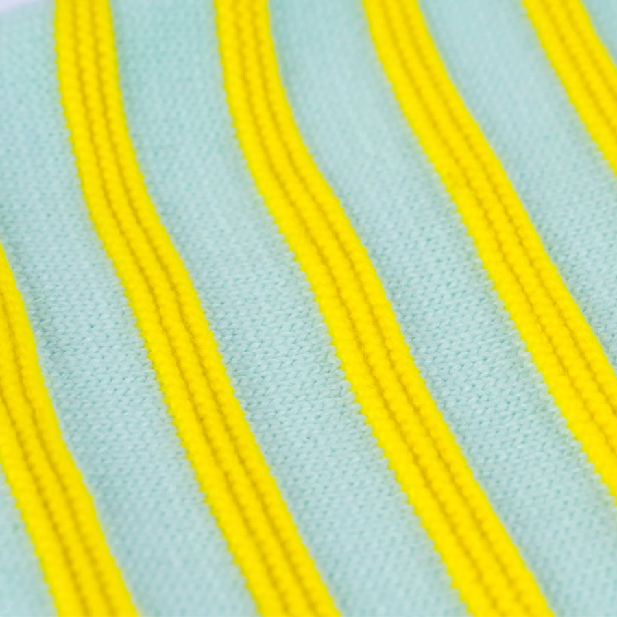 Super Knit Stripe Pouch by Verloop, Jade and Yellow