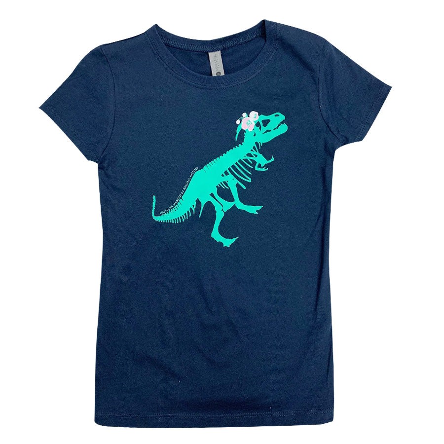 Girls T.Rex with Flowers T-Shirt