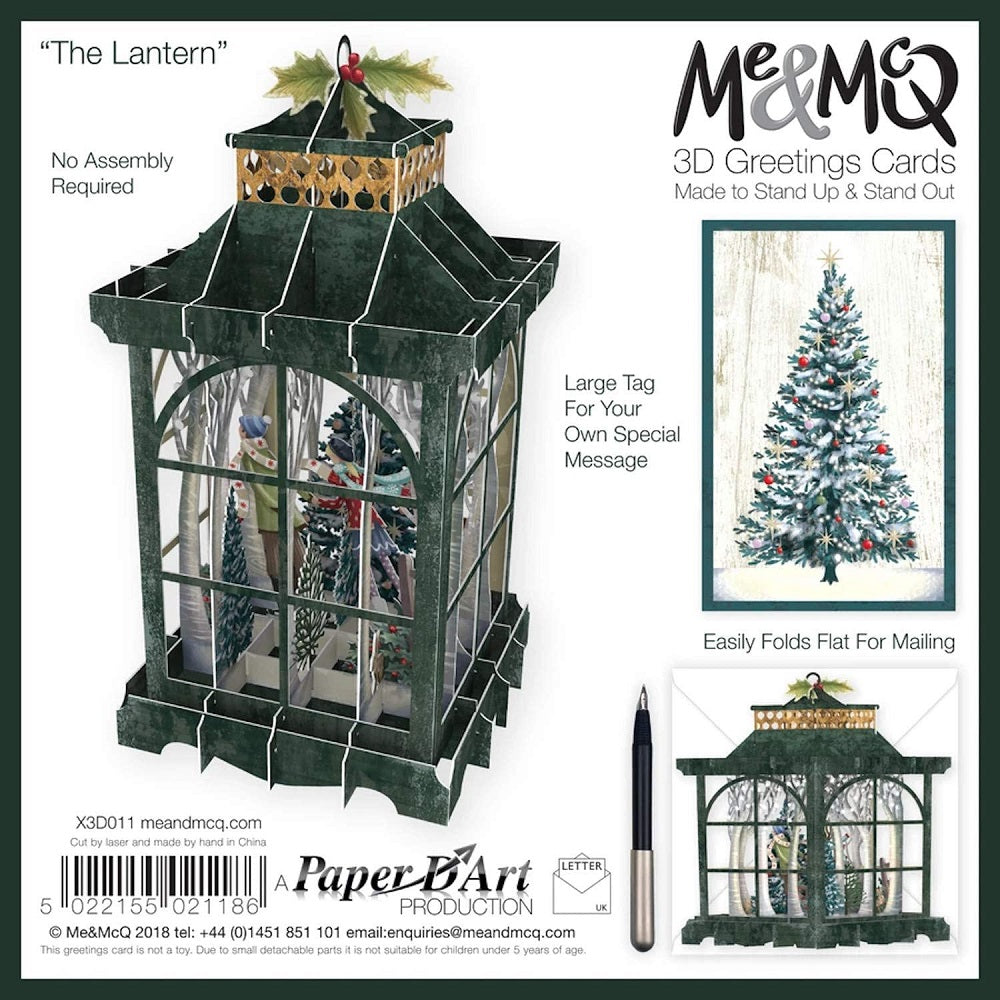 3D Holiday Lantern Greeting Card 2