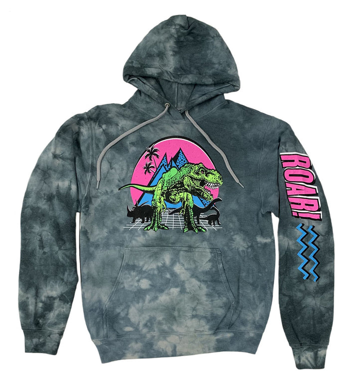 Adult Dino Roar Tie-Dye Hoodie