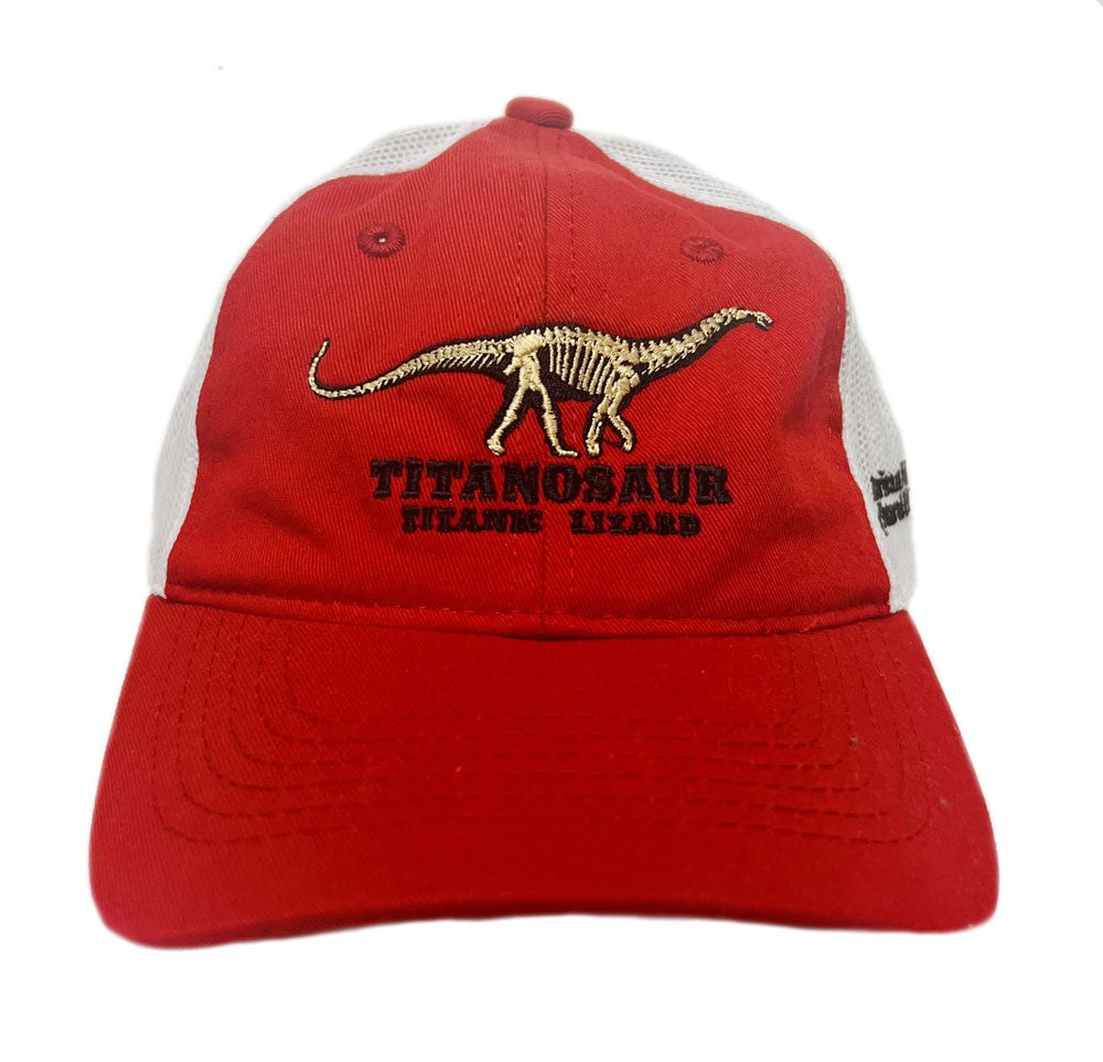 Youth Red and White AMNH Titanosaur Cap