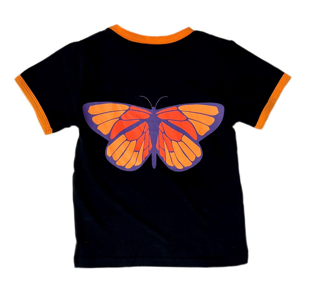 Toddler Black Butterfly T-Shirt back