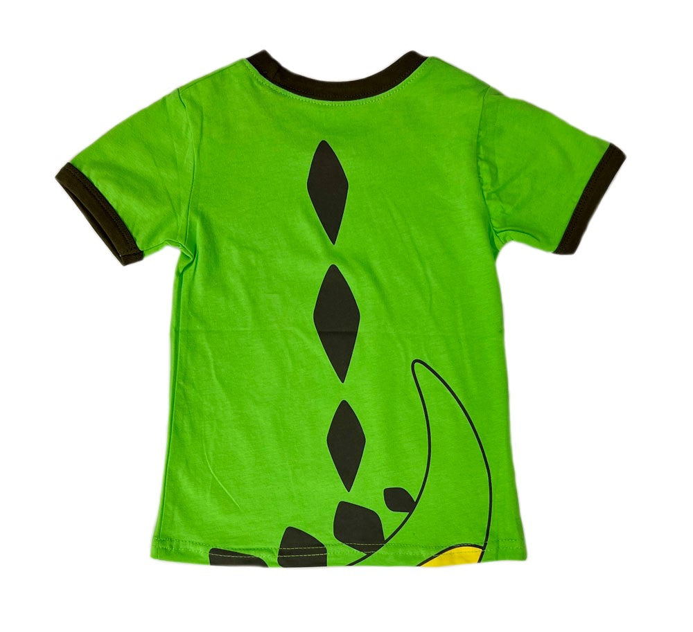 Toddler Dino on Bike T-Shirt back