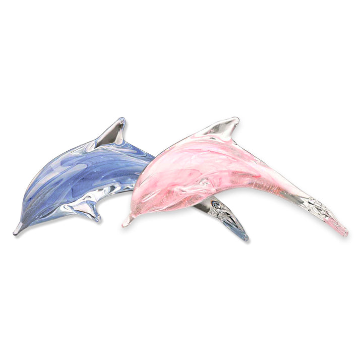 Glow In The Dark Hand Blown Glass Dolphins