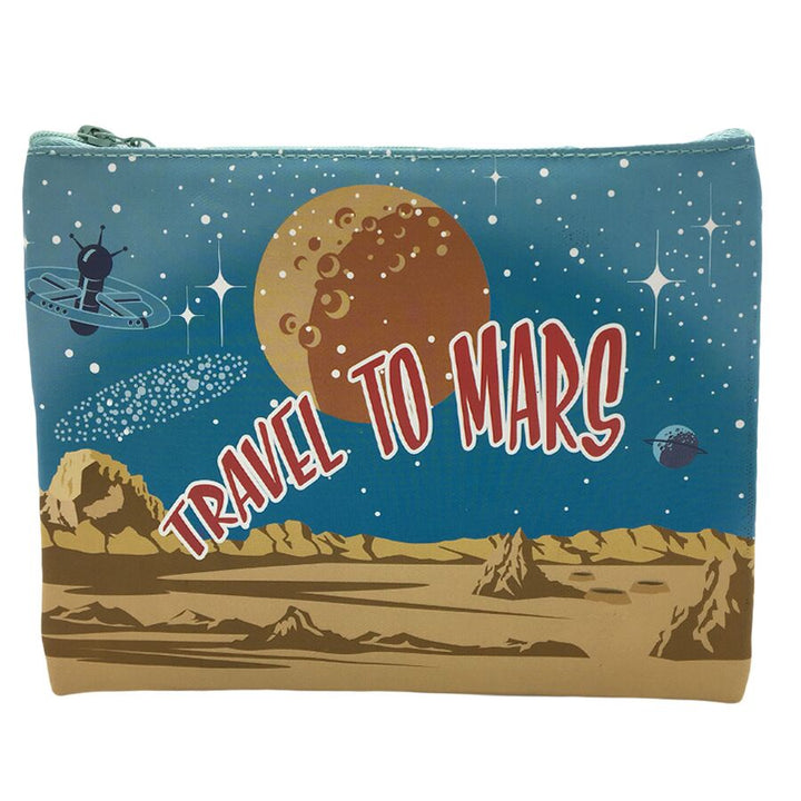 Travel To Mars Zippered Travel Pouch