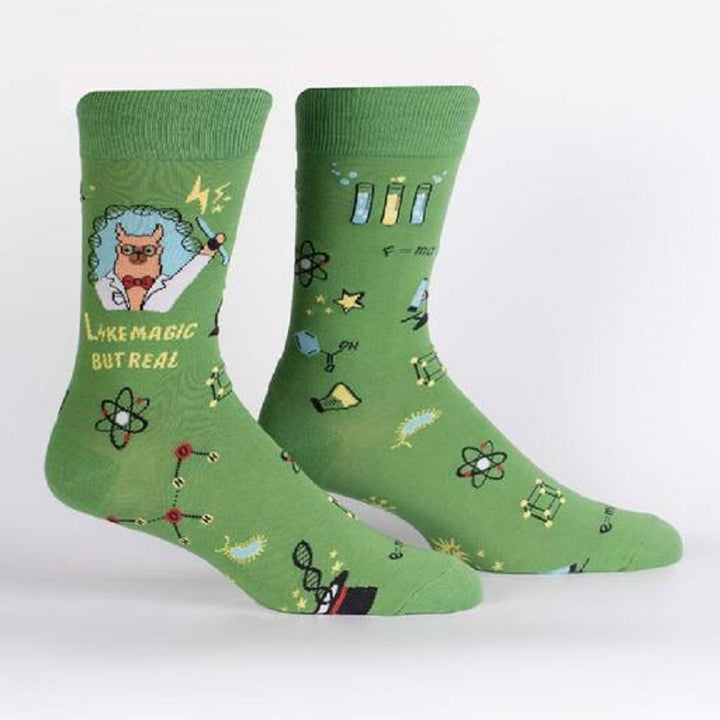 Adult Llama Scientist Crew Socks