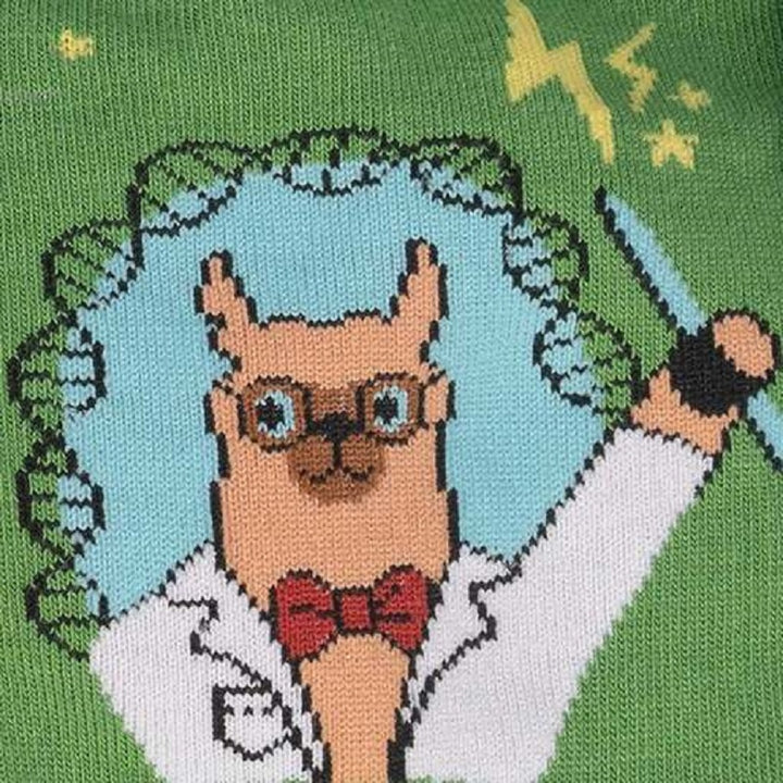 Adult Llama Scientist Crew Socks