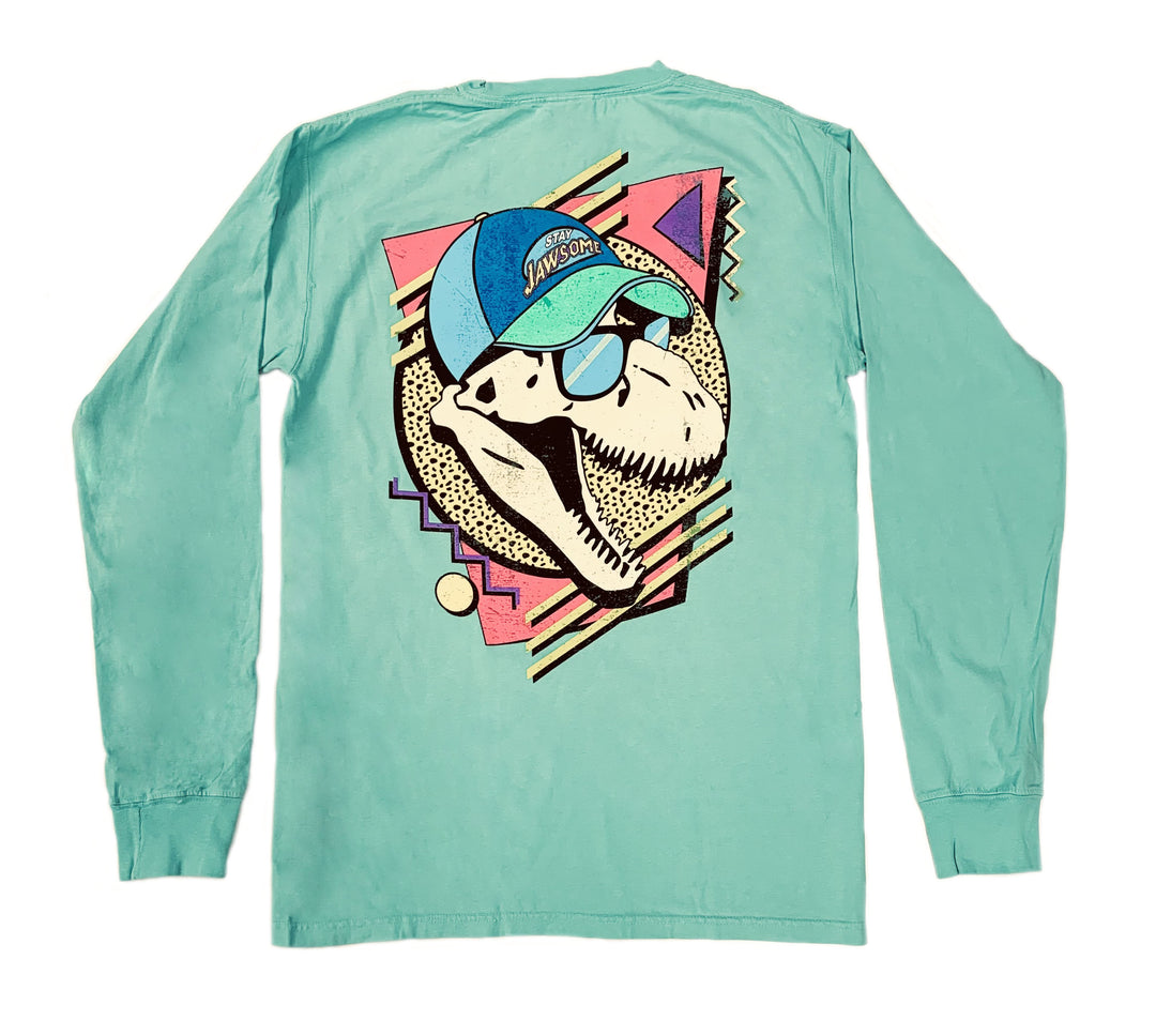 Adult Turquoise Stay Jawsome LS T-Shirt