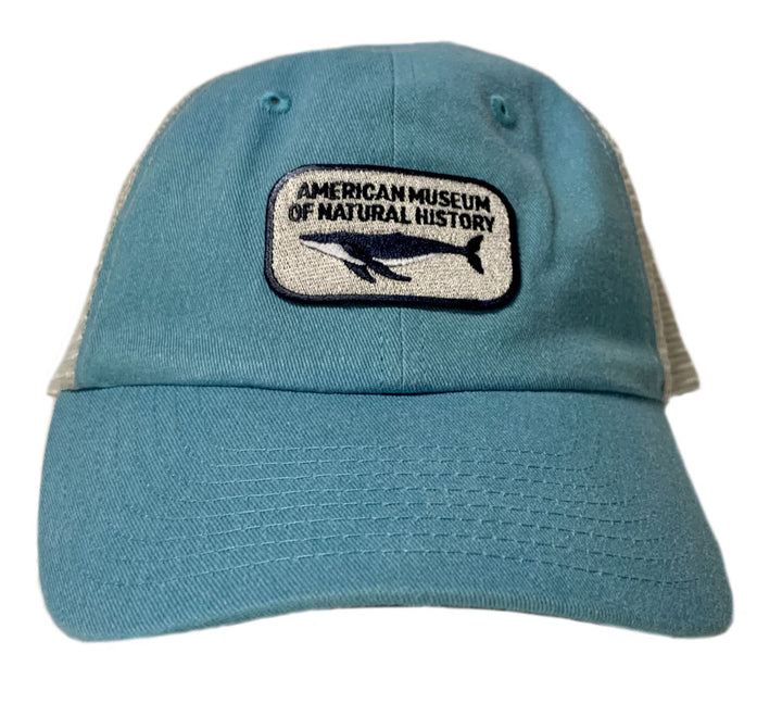 Adult Aqua Blue Whale Trucker Cap