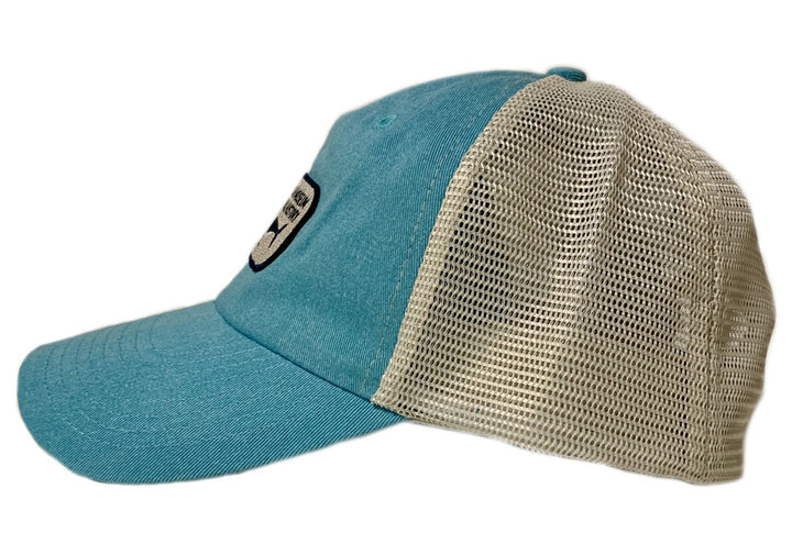 Adult Aqua Blue Whale Trucker Cap