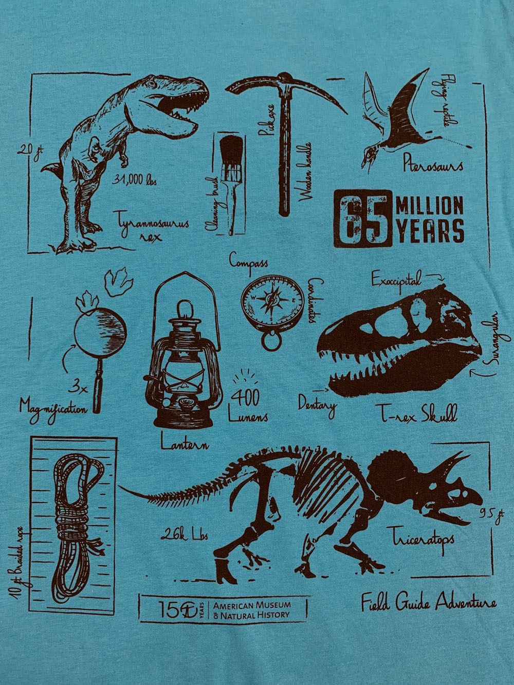 Adult Archaeologist Field Guide Collage T-Shirt