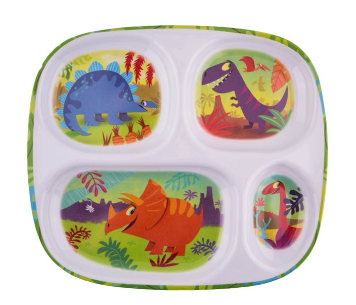 3-Piece Dinosaur Stomp Mealtime Dinner Set