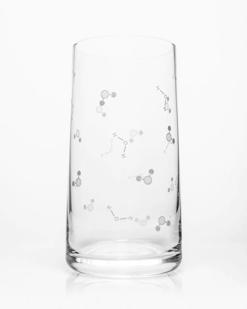 Water Chemistry Drinking Glass clear