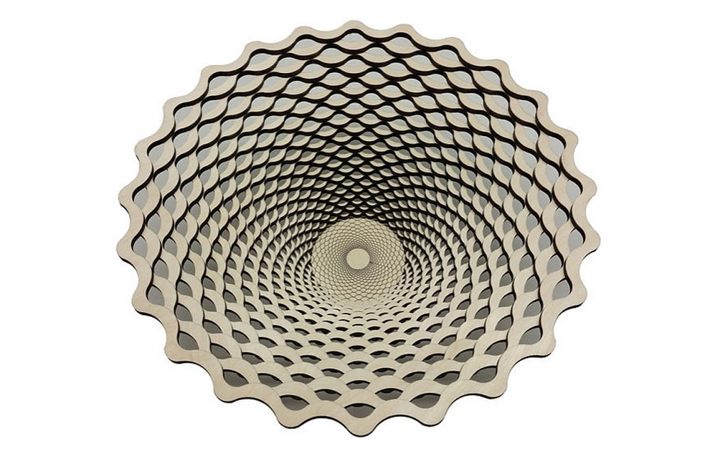 Handcrafted 9" Birch Plywood Weave Bowl