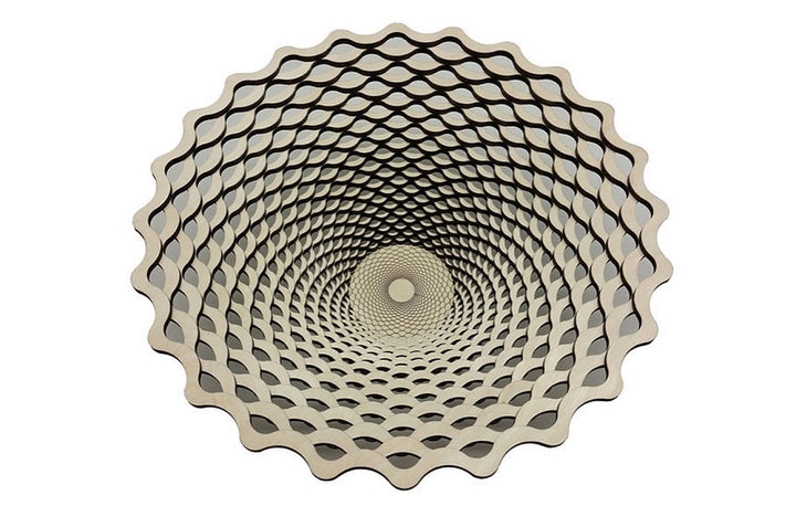 Handcrafted 9" Birch Plywood Weave Bowl