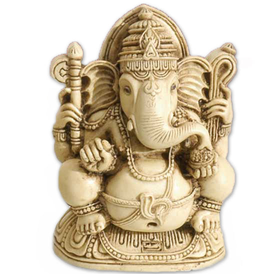 Resin White Figure Ganesha Statue