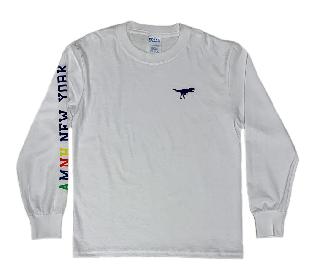 Youth AMNH LS White T-Shirt