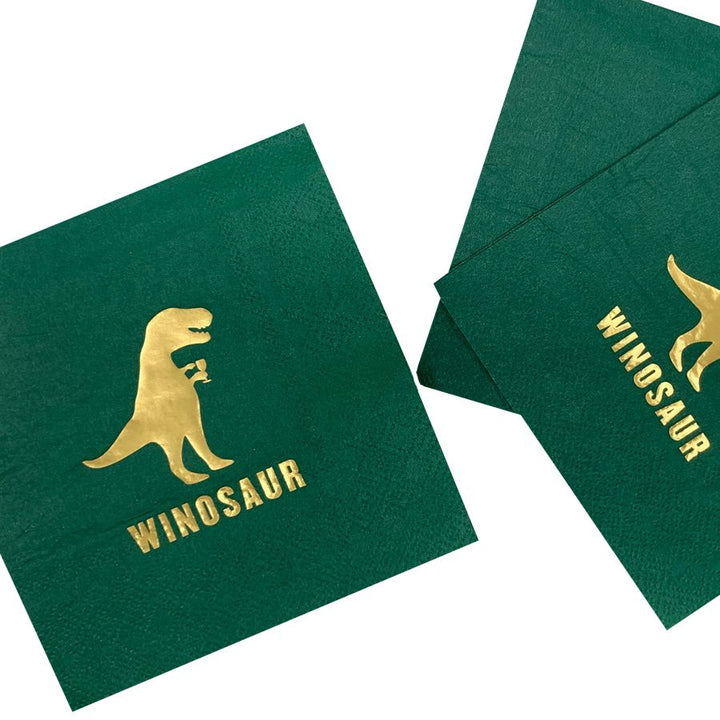 Set of 20 Winosaur Paper Beverage Napkins