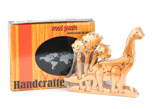 Handcrafted Wood Dinosaur Puzzle