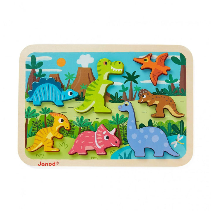 Chunky Wood Dinosaurs Puzzle